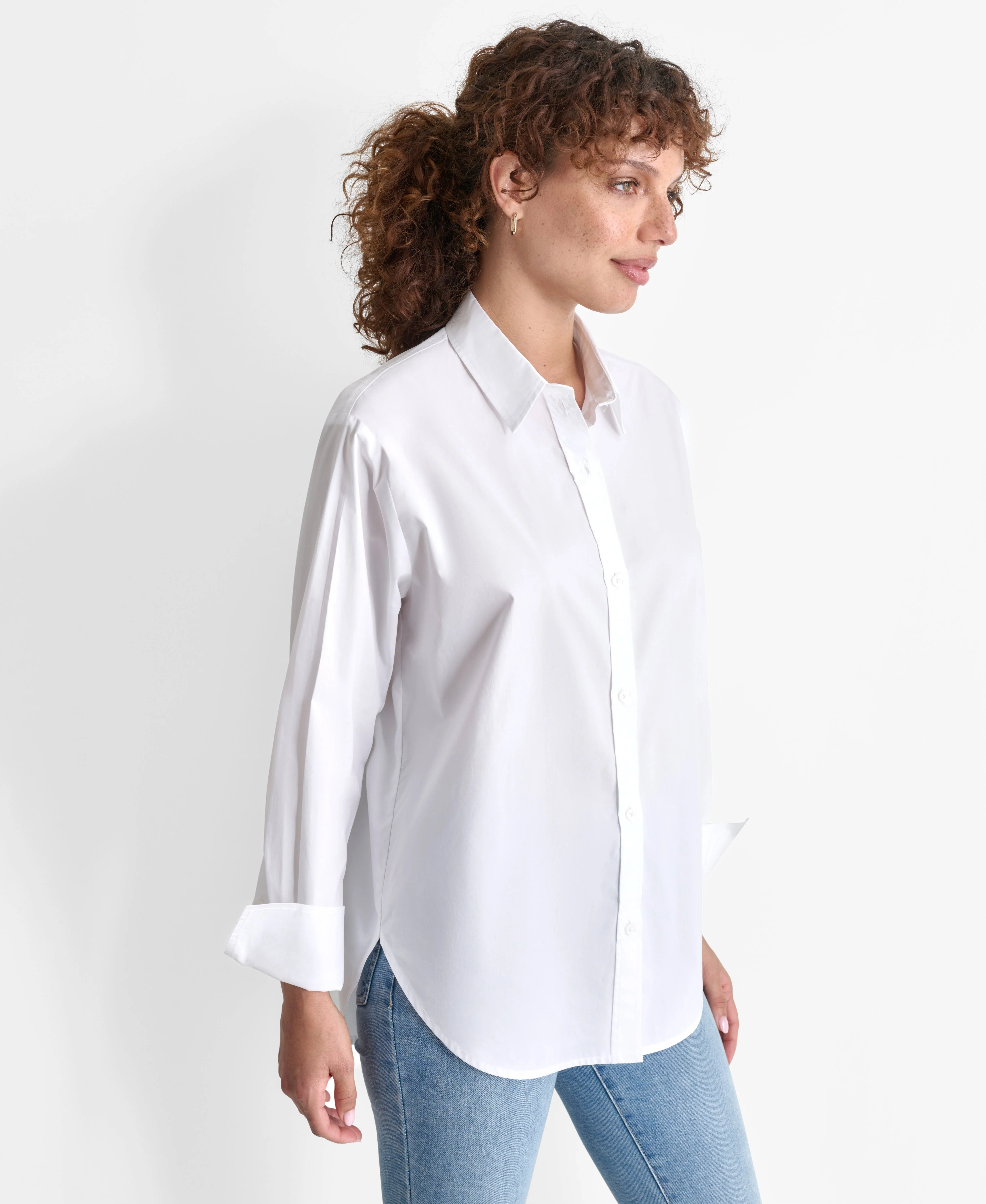 LONG SLEEVE POPLIN BUTTON SHIRT - Image 4