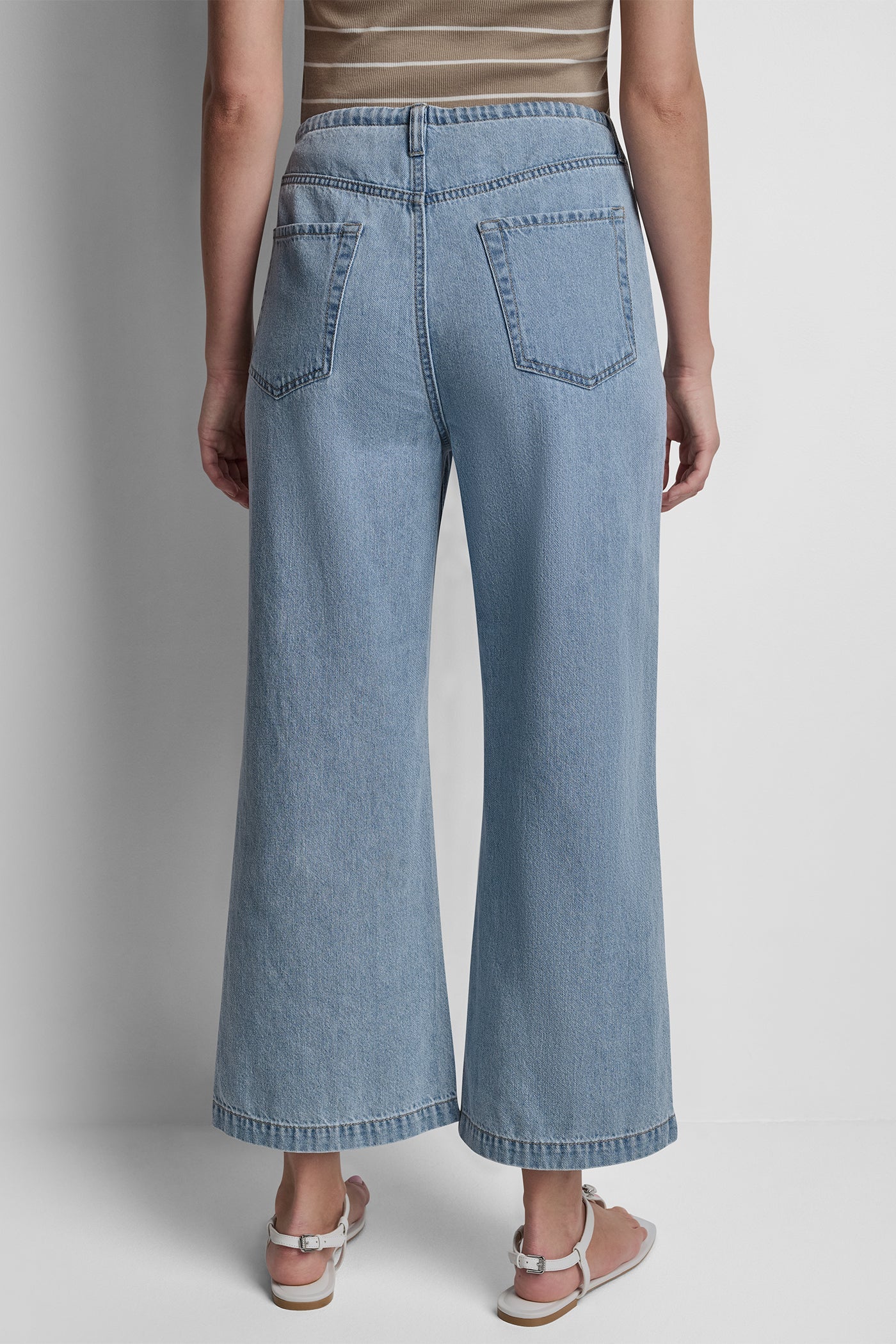 MID RISE DRAWCORD WIDE LEG PANTS - Image 4