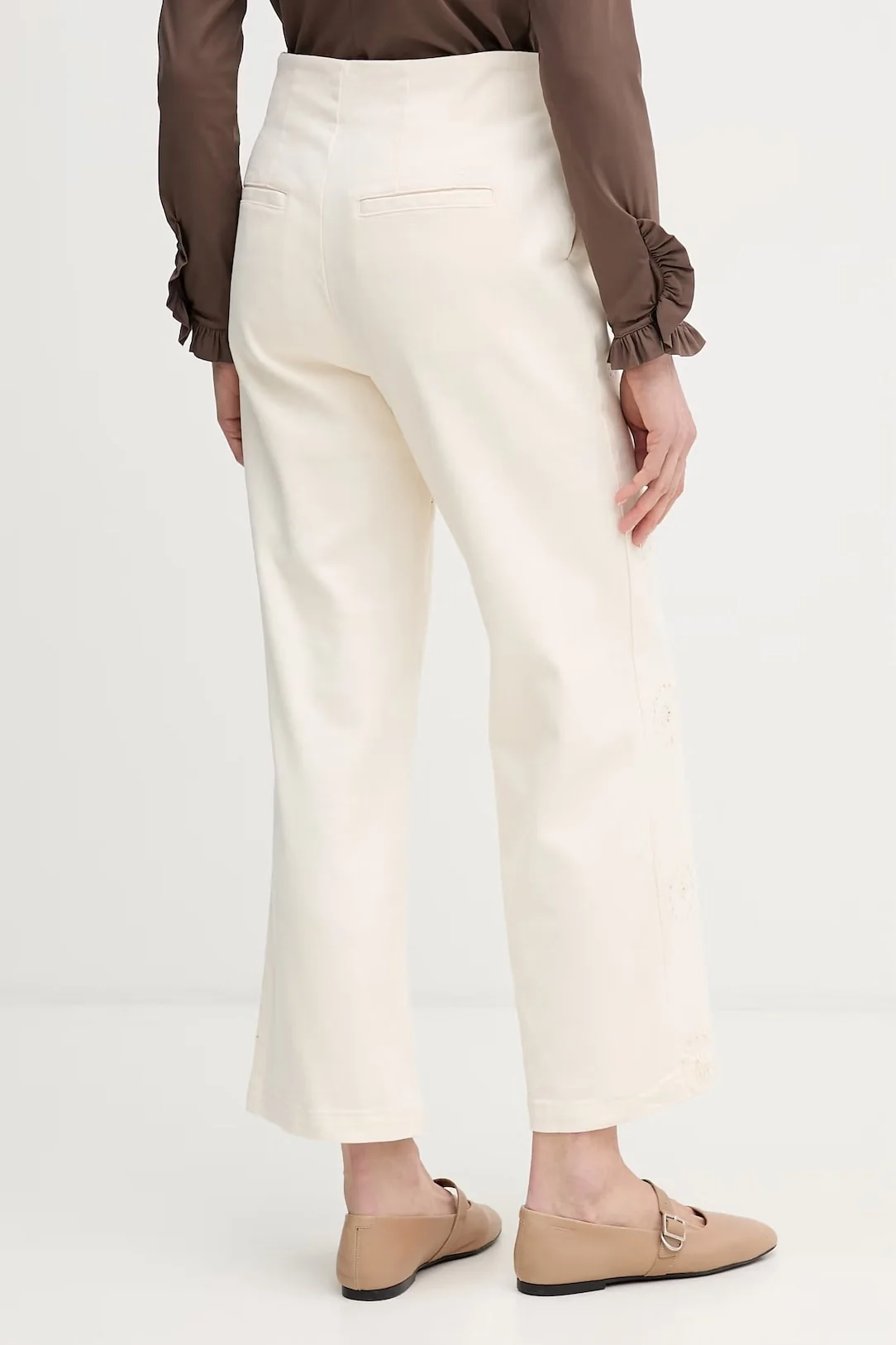 HIGH RISE ANKLE WIDE LEG PANTS - Image 2