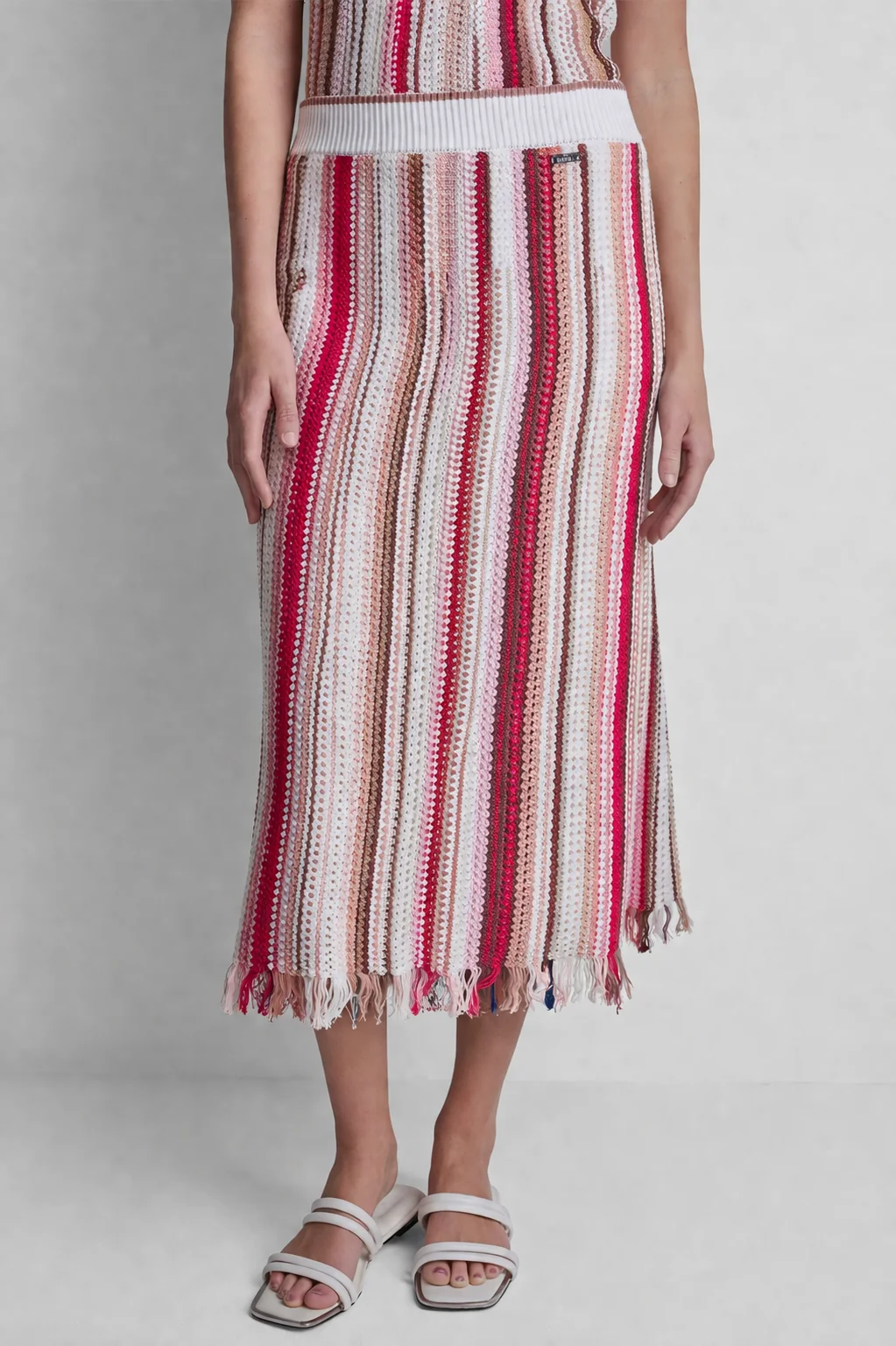 POINTELLE STITCH STRAIGHT SKIRT