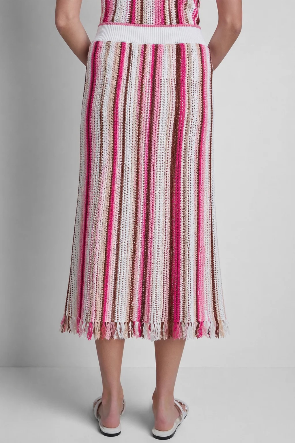 POINTELLE STITCH STRAIGHT SKIRT - Image 2