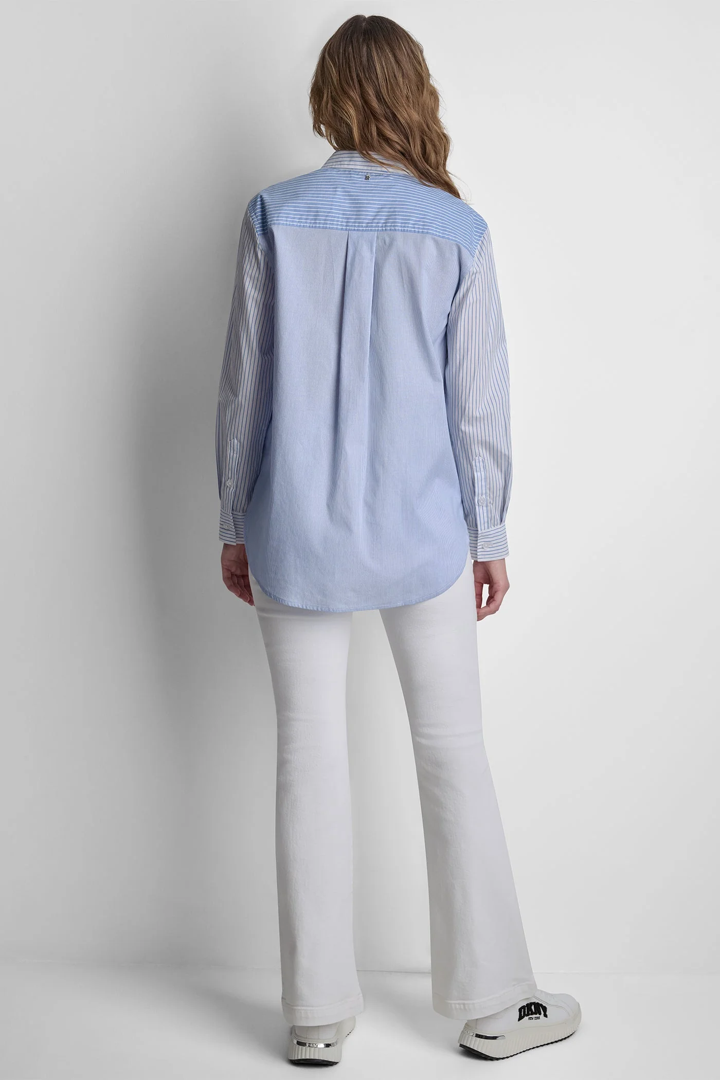 LONG SLEEVE POPLIN TOP - Image 7