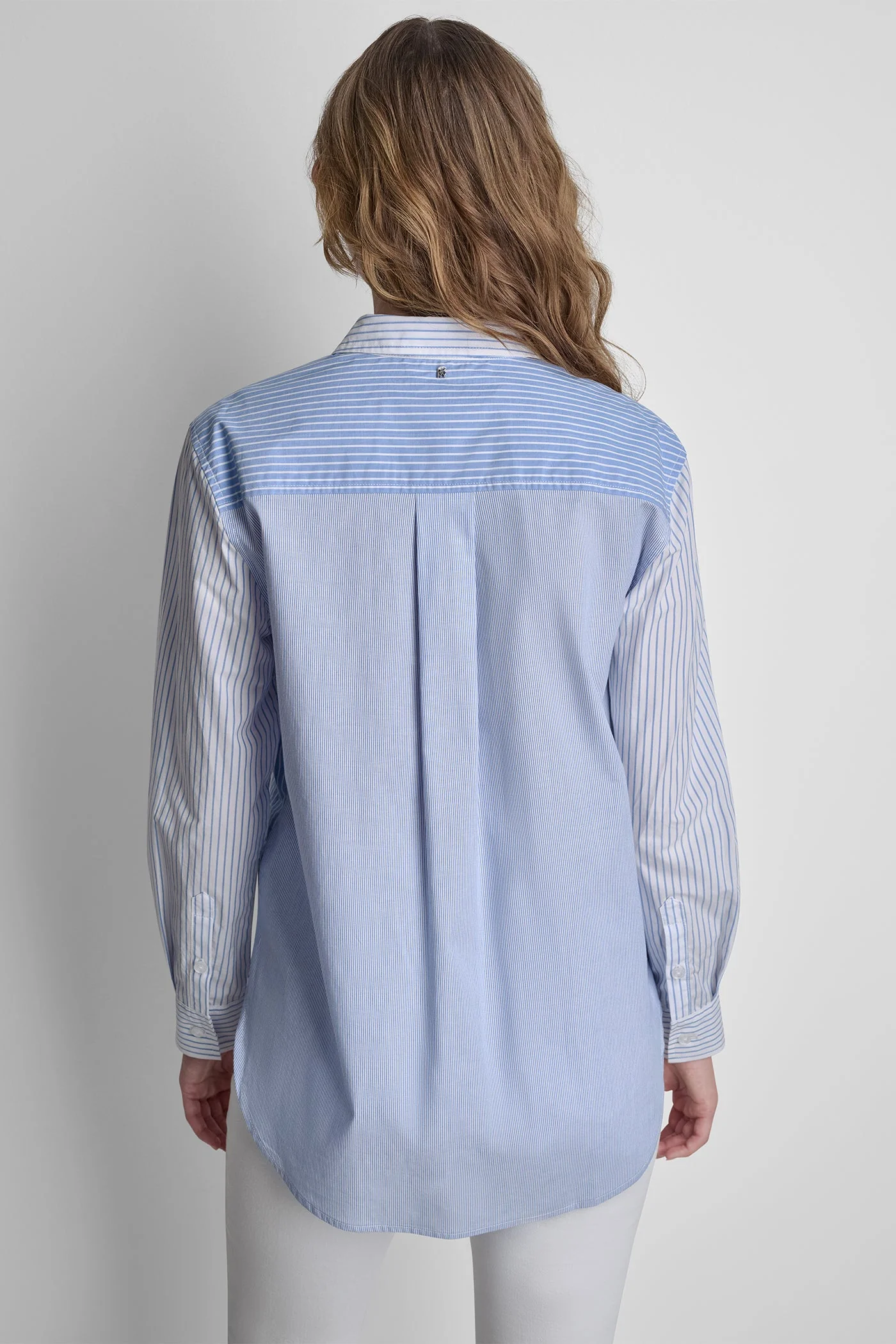LONG SLEEVE POPLIN TOP - Image 8