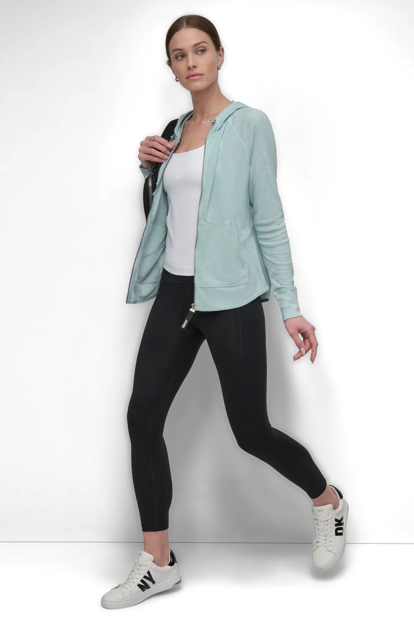 COTTON-BLEND SLUB WAFFLE-KNIT HOODIE - Image 4
