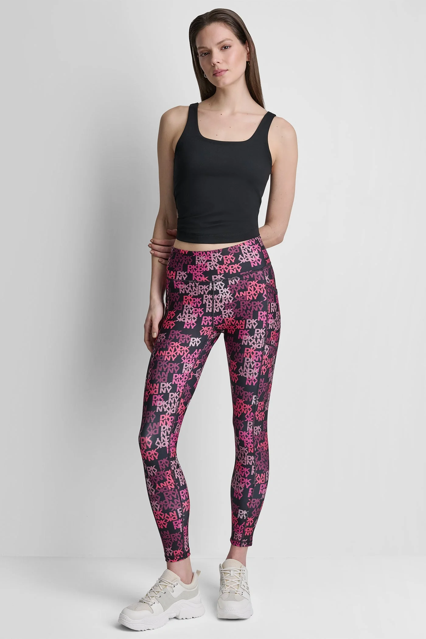 HIGH-RISE LOGO-JACQUARD 7/8-LENGTH ELEVATE LEGGING - Image 3
