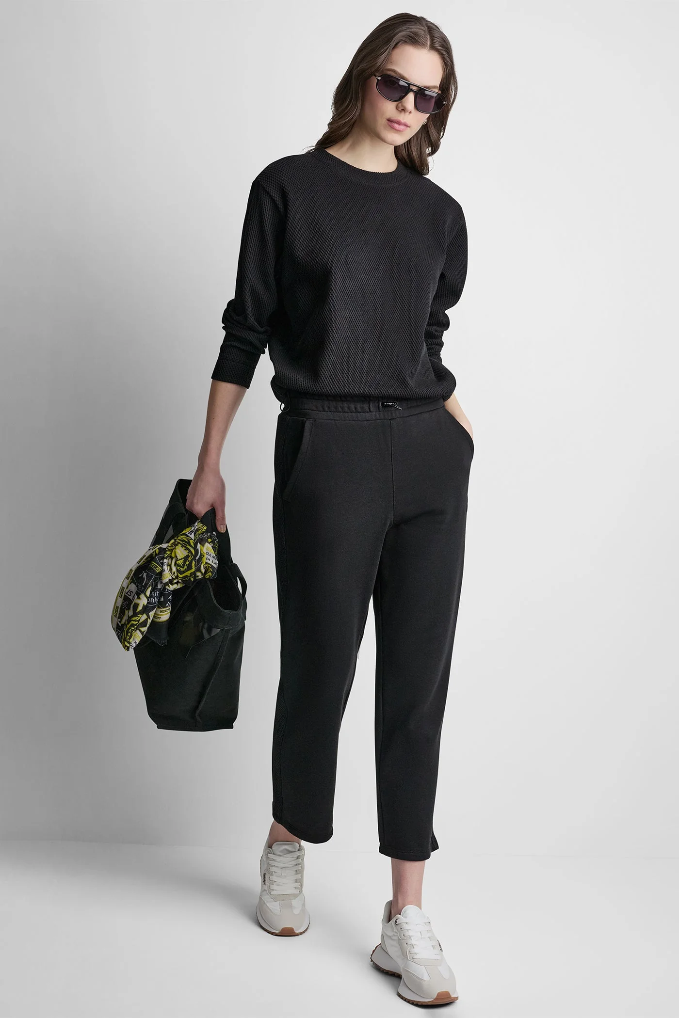 JACQUARD MIX HIGH-RISE PANTS - Image 2
