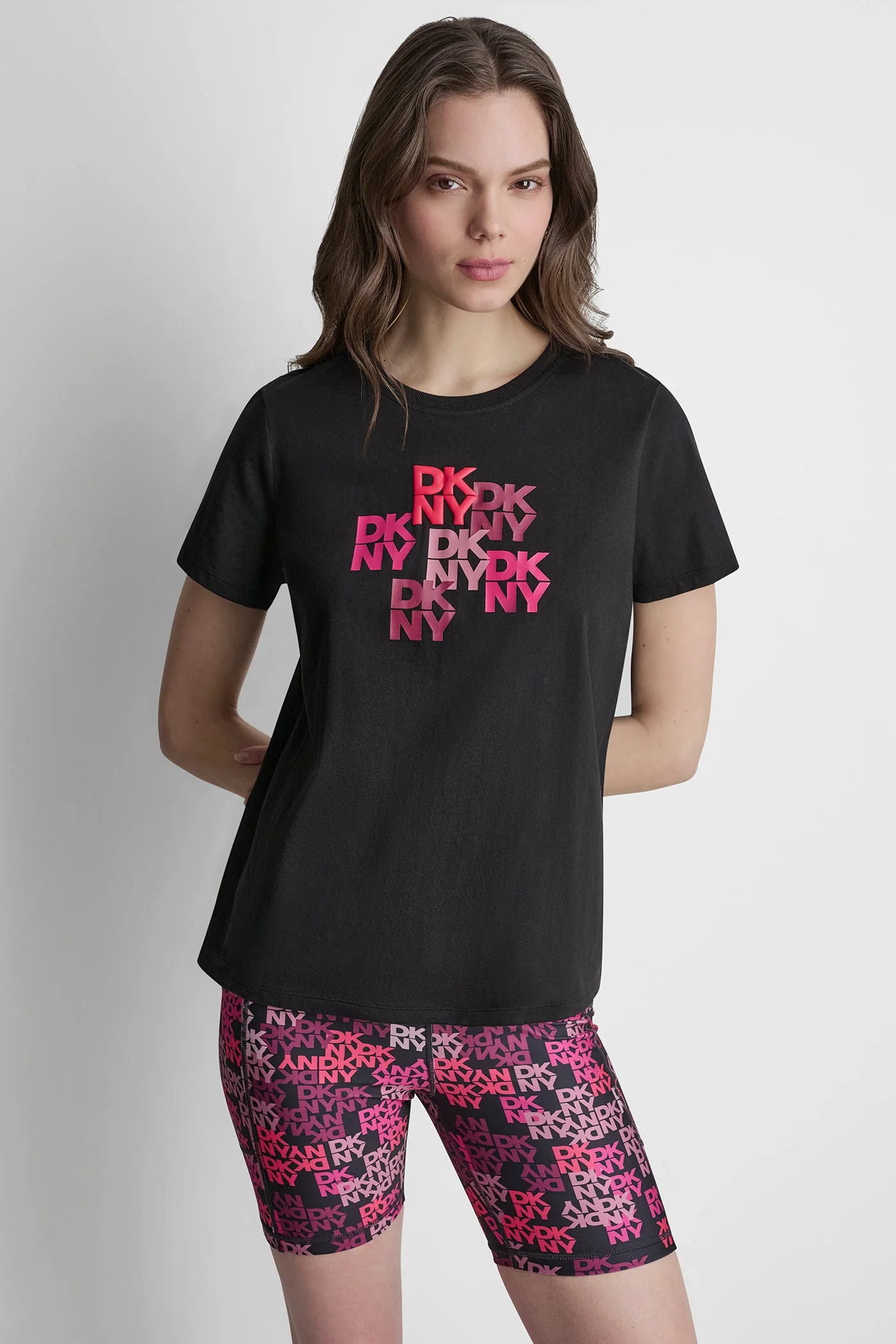 COTTON AND MODAL-BLEND STACKED LOGO TEE - Image 6