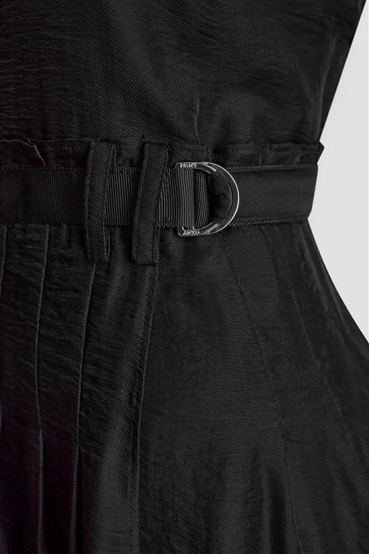 SLEEVELESS BELTED GAZARE DRESS - Image 6